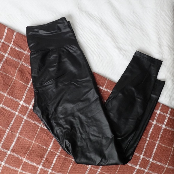 NEW! Black Faux Leather Leggings - High Waisted - Fall/Winter Must-Have - Picture 11 of 12
